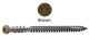 Deckfast 10 x 2-3/4 Deck Screws, Stainless Steel, Brown Colored Head, Star Drive - QTY:1750 - 46E506