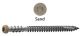 Deckfast 10 x 2-3/4 Deck Screws, Stainless Steel, Sand Colored Head, Star Drive - QTY:100 - 46E501