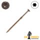 10 x 3-1/2 in. Big T Interior Multi-Purpose Wood Screw, Y Zinc, Flat Head, T-25