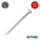 10 x 3-1/2 in. SPAX Multi-Material Interior Screws, Flat Head, Clear Zinc, Combo Drive - Qty:57