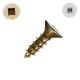 12 x 3/4 in. Wood Screws, Yellow Zinc Plated, Flat Head, Square Drive - Qty:7500