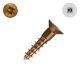 12 x 1 in. Silicon Bronze Boat Screws, Flat Head, Square Drive - Qty:1000