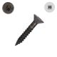 12 x 1-1/2 in. Wood Screws, Unplated Steel, Flat Head, Square Drive - Qty:3000 