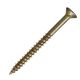 12 x 2-1/2 in. Wood Screws, Yellow Zinc Plated, Flat Head, Square Drive - Qty:1500
