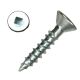 14 x 1-1/4 Wood Screws, Clear Zinc, Flat Head, Square Drive 