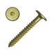 7mm x 50mm JCBW Screws, Brass Plated Steel, Flat Finish, Hex Drive - Qty: 1500