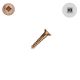 14 x 1-3/4 Boat Screws, Silicon Bronze, Flat Head, Square Drive - QTY:100 - 9FLW7