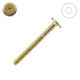 1/4-20 x 2-1/2 in. RTA Connecting Bolts, Brass Plated Steel, Wafer Head, Hex Drive - Qty:25