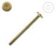 1/4-20 x 3 in. RTA Connecting Bolts, Brass Plated Steel, Wafer Head, Hex Drive - Qty:100