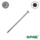 14 x 4-3/4 in. SPAX Multi-Material Ext., Flat Head, HCR-Coated, T-Star, Nibs - Qty:8