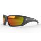Robson Safety Glasses  Black Frame / Aqua Precision Red Mirror Lenses 