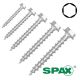 1/4 in. SPAX Hex Head Interior Lag, Zinc, Hex - Choose Your Size