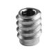 Threaded Inserts for Hardwood, Clear Zinc Plated