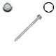 1/2 x 5 in. SPAX Interior Lag Screws, Clear Zinc, Hex Head, Raised Hex Drive - Qty:100