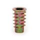 1/4-20 x 20 mm Flanged Threaded Insert for Soft Wood, Zinc