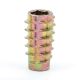 1/4-20 x 20 mm Unflanged Threaded Insert for Soft Wood, Zinc
