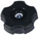 1-3/8 in. Dia. Fluted Knob, Thru Hole, 1/4-20 Steel Zinc Locking Insert for Vibration Resistance