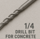 1/4 in. x 4 in. long Masonry Drills for Concrete Screws