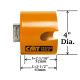 CMT Carbide Tipped Hole Saw - 4 in. Diameter x 2-1/16 Cutting Depth