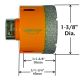 CMT Series 552 Diamond Grit Hole Saw for Hard Materials - 1-3/8 in. Diameter x 1-3/8 Cutting Depth
