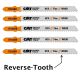 CMT 4 in. x 10 TPI Fine Straight-Cutting Reverse-Tooth Jig Saw Blade for Wood from 1/8 to 1-1/4 in. Thick - 5-pack
