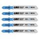 CMT 3 in. x 21 TPI Straight-Cutting Jig Saw Blade for Thin Metals from 3/64 to 1/8 in. Thick - 5-pack