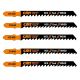 CMT 4 in. x 6 TPI Fast & Coarse Straight-Cutting Jig Saw Blade for Wood From 7/32 To 2-3.8 in. Thick - 5-Pack