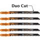 CMT DUO-CUT 4 in. x 6 TPI Fast & Coarse Curve-Cutting Jig Saw Blade for Wood from 3/16 to 2-3.8 in. Thick - 5-Pack