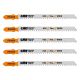 CMT 4-1/2 in. x 8 TPI Fine Straight-Cutting Jig Saw Blade for Wood from 3/16 to 2-9/16 in. Thick - 5-pack