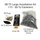 Eb-Ty Hidden Deck System Kit - Composite Deck Boards 1 in. or more thick - QTY:175 set - Clearance