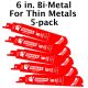 Diablo Steel Demon Bi_Metal Recip. Blade for Thin Metal - 6 in. - 5-pack