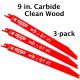 Diablo Demo Demon Carbide Recip. Blade for Pruning or Clean Wood - 9 in. Length - 3-Pack