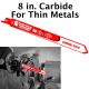 Diablo Steel Demon Carbide Recip. Blade for Thin Metal - 8 in. - QTY:1