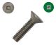 6-32 x 1 Machine Screws, 305 Stainless, Flat Head, Square Drive - Qty:1000