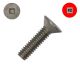 8-32 x 1 Machine Screws, 305 Stainless, Flat Head, Square Drive - Qty:1000