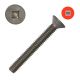 10-24 x 2 in. Machine Screws, 305 Stainless, Flat Head, Square Drive - Qty:25