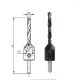 Fisch Countersinks - Diameter 1/4 in. Set - QTY:1 - 13P048
