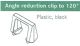 Grass Tiomos 120-Deg. Hinge Reduction Clip for 160-Deg. Tiomos Hinges