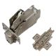 Grass Cabinet Door Hinge Kit - 160 Deg., Euro Faceless Frame, Soft Close, 1/4 in. Overlay - Single Door Kit