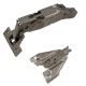Grass Cabinet Door Hinge Kit - 160 Deg., Face-Frame, Self-Close, 3/4 in. Overlay - Single Door Kit
