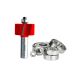 Freud Rabbeting Bit with Bearing Set - 1/8 in. To 1/2 in. and Flush - 1/2 in. Shank