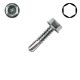 10 x 1 in. Self-Drilling Metal Screws, Zinc, Hex Head, Qty:1000