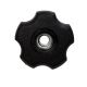 1-3/8 in. Dia. Fluted Knob, Thru Hole, 1/4- 20 Free Spinning Steel Zinc Insert