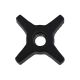 2-1/2 in. Dia. 4 Pron Ga. Knob, Thru Hole, 1/2-13 Free Spinning Steel Zinc Insert