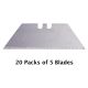 Utility Knife Blades - 20 Packs of 5 Blades