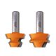 CMT 22-1/2 deg. Matched Lock-Miter Router Bit Set -1-15/32 Dia. x 3/4 in. Carbide Height - 1/2 in. Shank