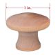1 in. Mushroom Knob - Birch - Qty:100