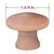 Mushroom Knob w Threaded Insert, 1-3/4 in. - Qty:25