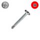 8-18 x 1/2 Self Drilling / Self Tapping Pan Head Screws, Clear Zinc, Square Dirve - QTY:100