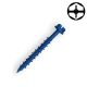 1/4 x 1-3/4 Concrete Screws, Epoxy Coated Steel, Hex Washer, Slotted, and Phillips Recess - QTY:100 